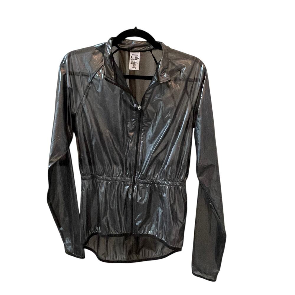 VERGE SPORT Rain Cape Jacket Transparent Black Bold Collection Size Small